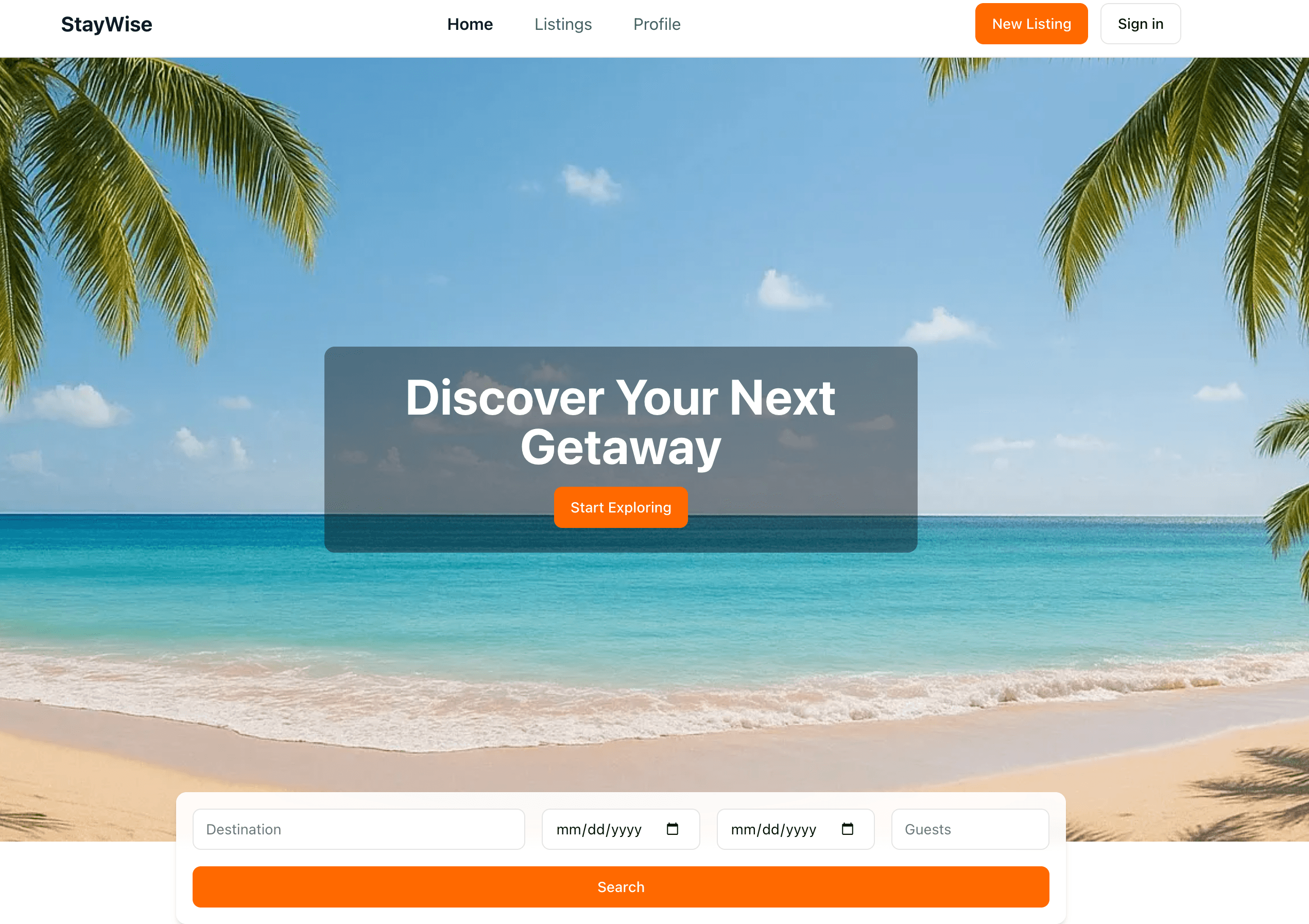 StayWise (Airbnb-style Clone)